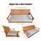 Wooden Porch Swing Bed, 6 FT, with Thick Cushion, Weather-Resistant